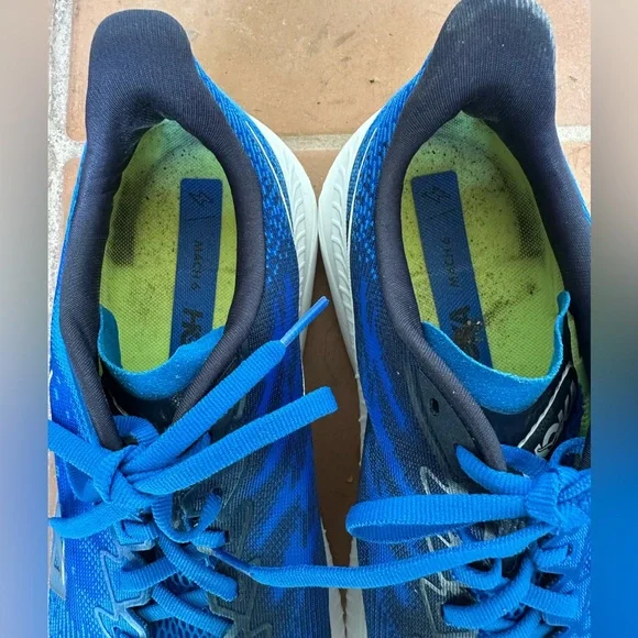 HOKA ONE ONE MACH 6 Men’s running shoes size 10.5 Wide (2E) Royal blue/green - Picture 5 of 7